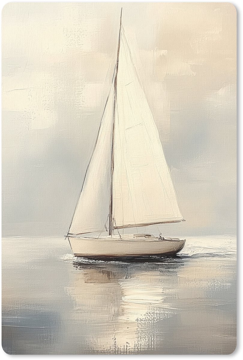 Muismat 18x27 cm - Mousepad Zeilschip - Zee - Bewolkt - Muismatten