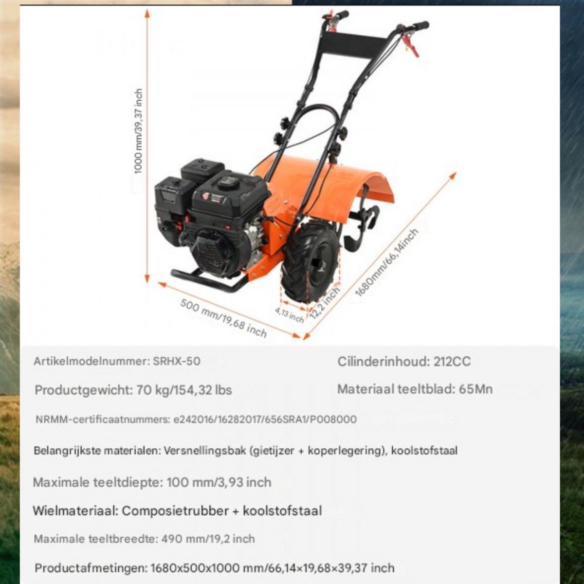 Happiq Verticuteermachines - Tuinfrees Cultivator thumbnail 4