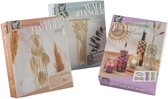 Macramé Home Deco 3in1 DIY Set - Macramé Wandkleed - Macramé Flessendecoratie - Macramé Dromenvanger - Voor beginners en gevorderden