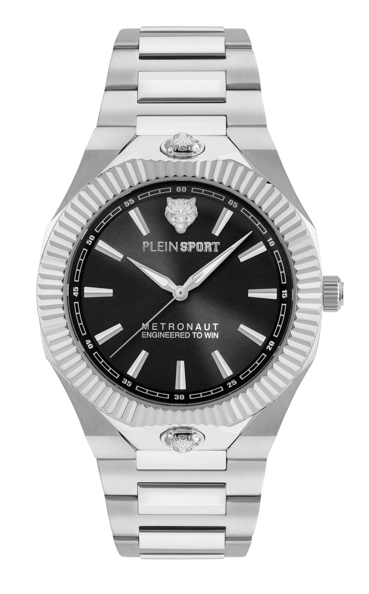 Plein Sport Metronaut 42 Mm Quartz Analoog Horloge Zilveren Toon Case: 100% Stainless Steel | Armband: 100% Stainless Steel 42 PSCGA0425, PSCGA0625, PSCGA0825