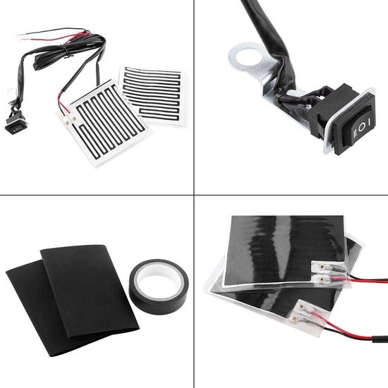 12 V Universele Motorfiets Stuur Warm Verwarmde Grip Kit Pad, 3 Positie