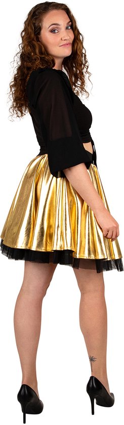 Jupe circulaire métallisée Goud pour femme