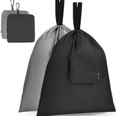 Lot De 2 Sacs à Linge Voyage XXL 70x90 Cm - Panier Pliable Géant Avec Cordon, Sac Linge Sale Résistant Pour Dortoir, Camping Ou Maison