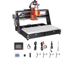 120 W Cnc Bovenfrees, 3-Assige Grbl Besturing voor Hout Graveren, Uitsnijden en Frezen， 300 X 200 X 72 mm Werkgebied, 1200 Tpm，voor Hout, Acryl, Mdf, Pvc, Kunststof en Schuim