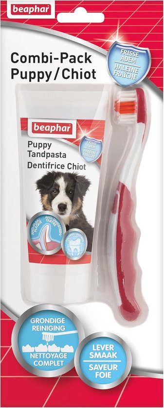 Tandpasta voor Puppy’s met Tandenborstel voor Effectieve Tandverzorging