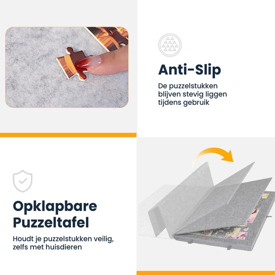 Planche à Puzzle Inclinable Avec 4 Tiroirs – Table De Puzzle 2 En 1 Avec Couvercle, 6 Compartiments De Tri, Super Léger, Pour Puzzle De 1000 Pièces