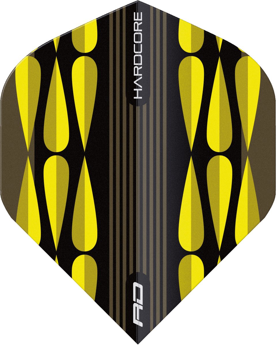 Red Dragon Hardcore Radical Yellow Teardrop - Dart Flights
