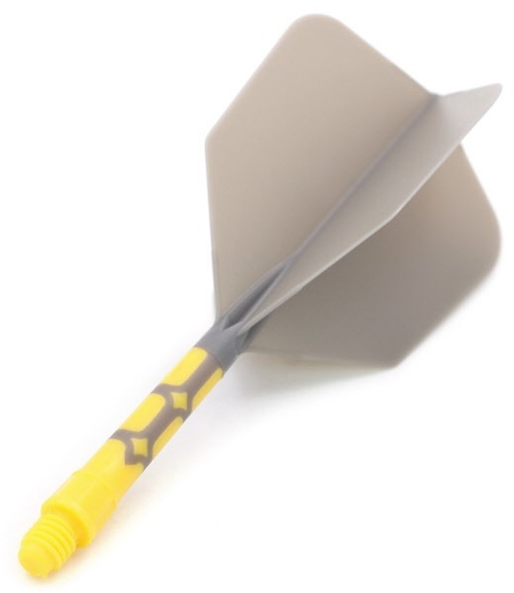 Cuesoul - ROST T19 Integrated Dart Flights - Big Wing - Grey Yellow S