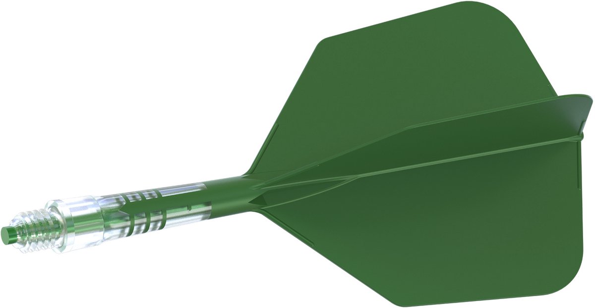 Cuesoul ROST T19 Integrated Dart Flights Big Wing Carbon Green - Dart Flights