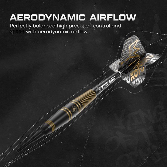 KOTO Academy Class 3 Brass - Soft Tip Darts 18 Gram van Merkloos — afbeelding 2