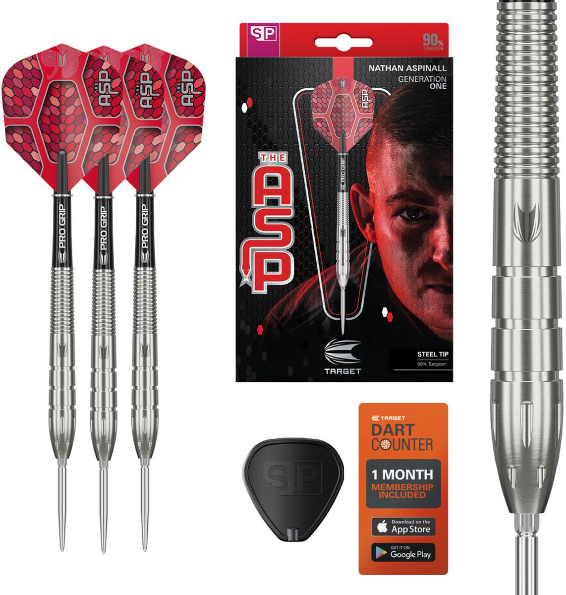 Target Nathan Aspinall G1 Swiss Point 90% - Dartpijlen 26 Gram
