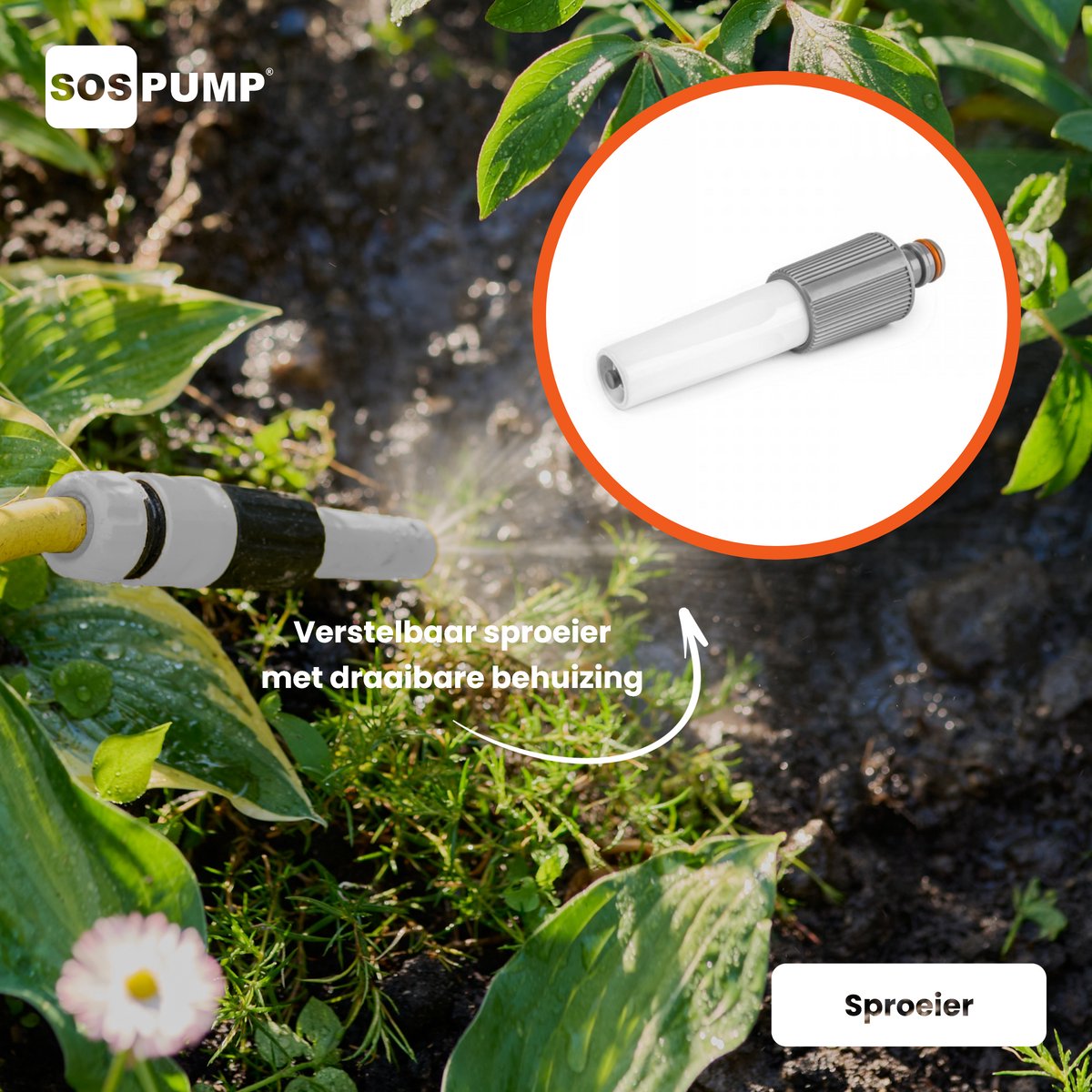 SOS PUMP ® Tuinslang 25 m Set – Flexibel & Anti-Knik – Inclusief Spuitpistool & Koppelingen – Gardena – Tuinbewatering – Reiniging – foto 7