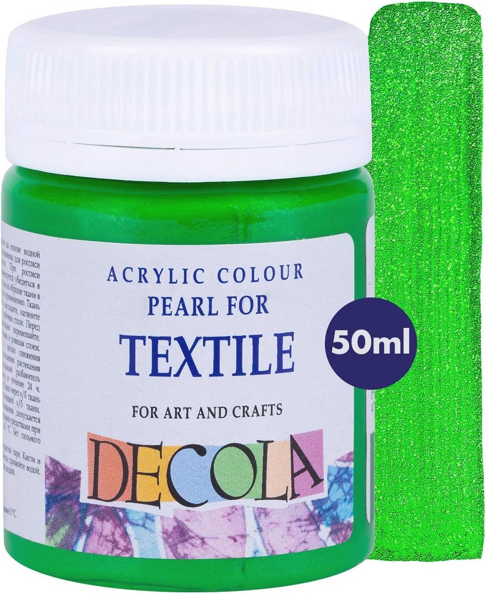 Groene Glitter Textielverf 50ml - Hoog Pigment en Machinewasbestendig