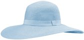 Rosie Dames Zonnehoed met Brede Rand 12cm Strandhoed House of Ord - Maat: M-L: 58 cm - Light Blue