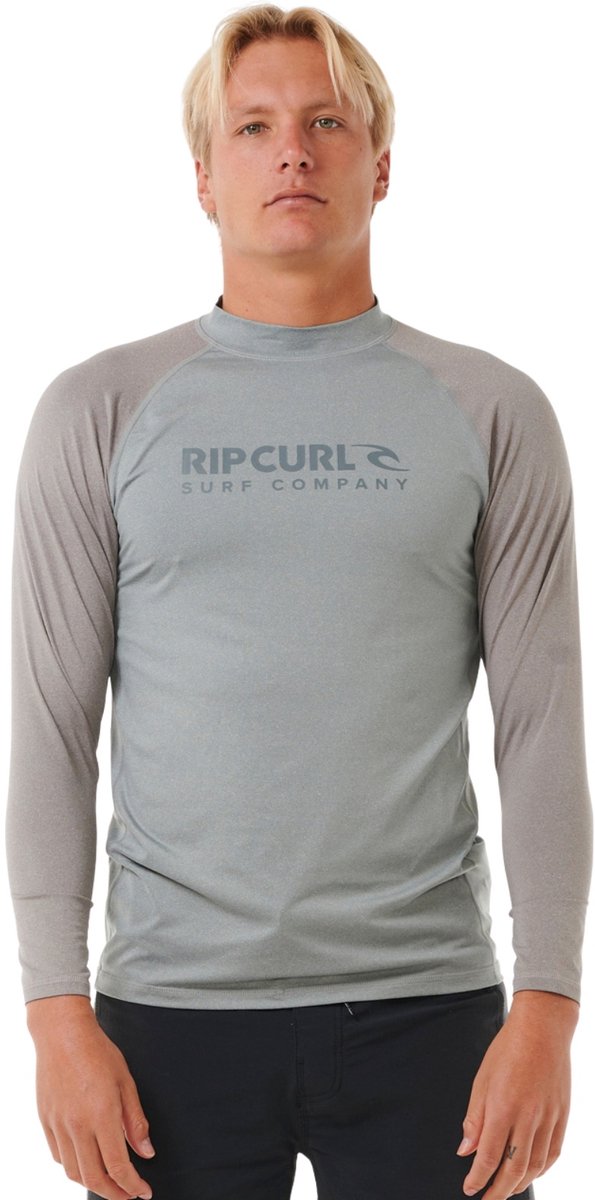 2025 Rip Curl Heren Shock Long Sleeve Lycra Vest - Light Grey M