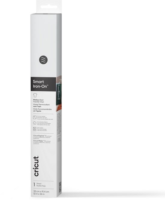 Cricut Smart Iron-On 33x91cm – Wit (1 vel)