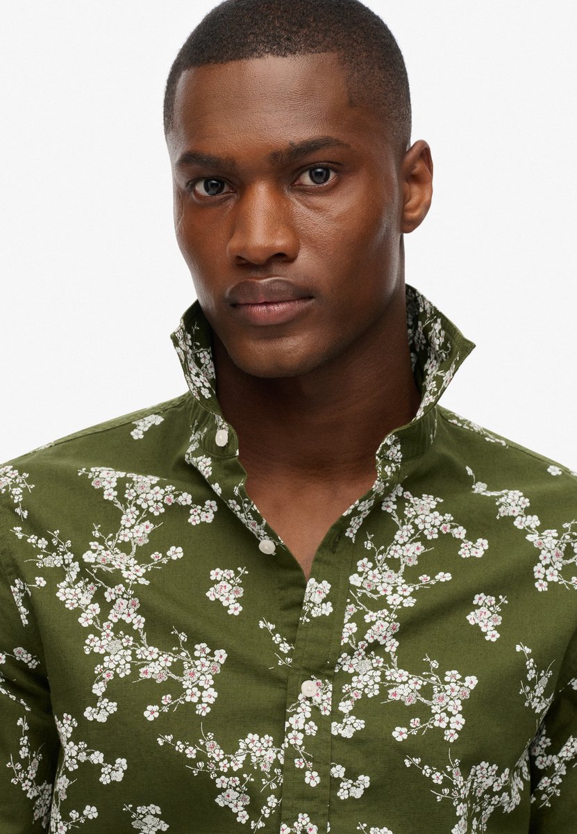 Superdry Beach overhemd met lange mouwen Heren Lange mouwen shirts Olijf