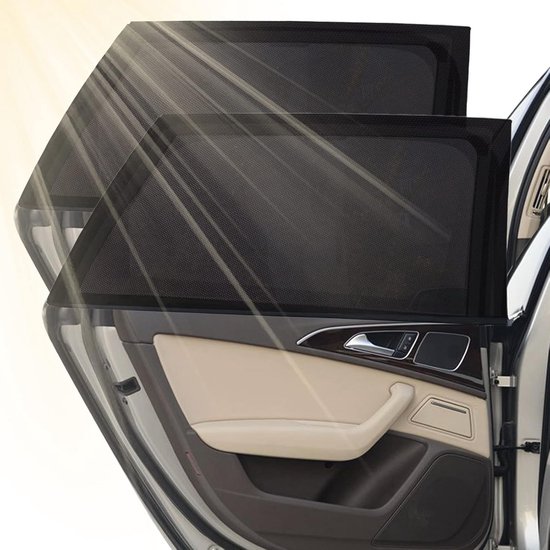 Zonneschermen Autoramen Voor Skoda Voor Karoq NU7 2017-2024 Magnetisch Auto Zonnescherm Schild Voorruit Gordijn Achterzijde Baby Window Zonnescherm Vizier Zonwering Auto(4pcs Rear Trian