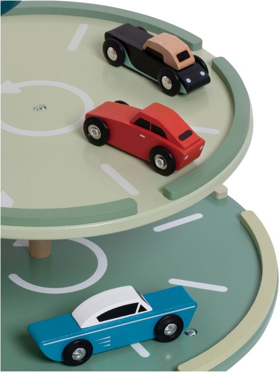 Circuit De Course Parking 4 étages En Bois Small Foot - Avec 4 Voitures - Multicolore - Neuf