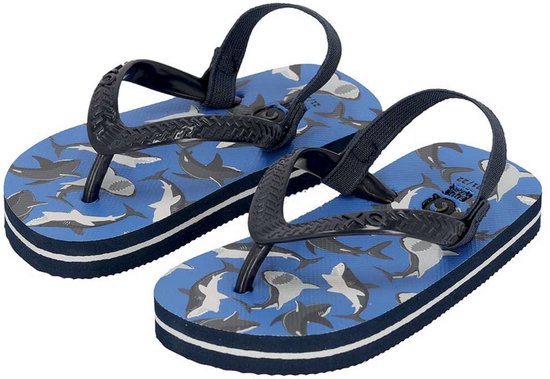 XQ Footwear - Slippers - Requin - Bride cheville - Blauw - Pupille - Pointure 21/22
