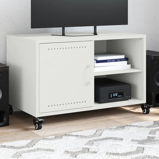 vidaXL Tv-meubel 102x30x37,5 cm bewerkt hout wit, tv-standaard, tv-eenheid, tv-kast, televisiemeubel, mediakast, tv-kastje, televisiekast, lage kast