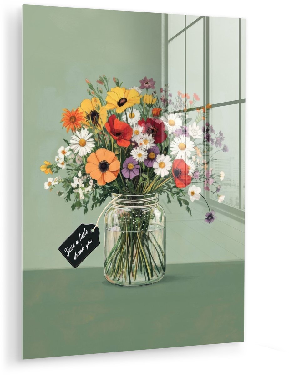 Bloemen - Vaas - Kaartje