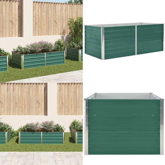 Outsunny verhoogd tuinbed, 3-laags, ideaal voor groenten, 124 cm x 124