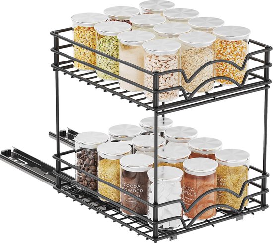 FANHAO Uittrekbare Kruidenrek Organizer Voor Kast, Robuuste