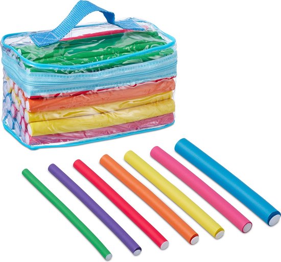 Doodadeals® - Papilotten – Heatless Curls – Krulset – Papillotten Haarkrullers – Met Bewaartas – Multicolor – Set van 48