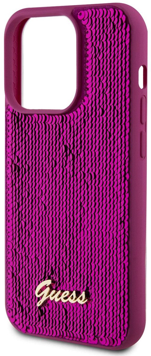 Guess Sequins Back Case - Geschikt voor Apple iPhone 14 Pro Max (6.7") - Magenta