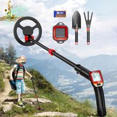 Bol.com Bedee Metaaldetector voor kinderen - 800 mAh-batterij - Zwart en rood - Met zeer gevoelig LCD-scherm - Verstelbare as - ... aanbieding