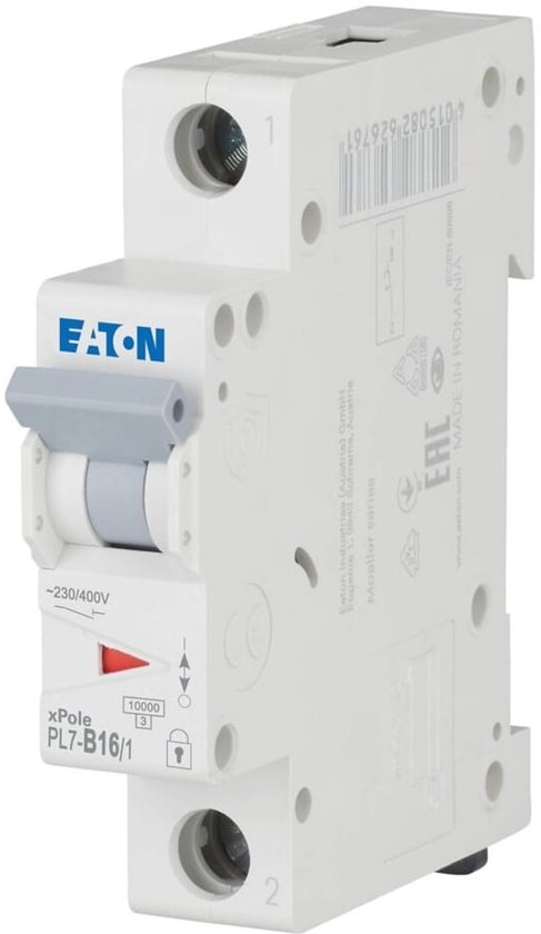 Disjoncteur Eaton unipolaire 16 A - PL7-B16/1 - Type B