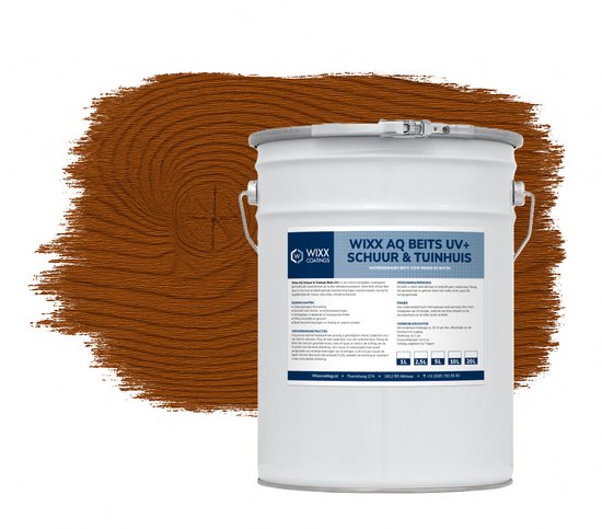Wixx AQ Schuur en Tuinhuis Beits UV+ - 1L - Donker Eiken
