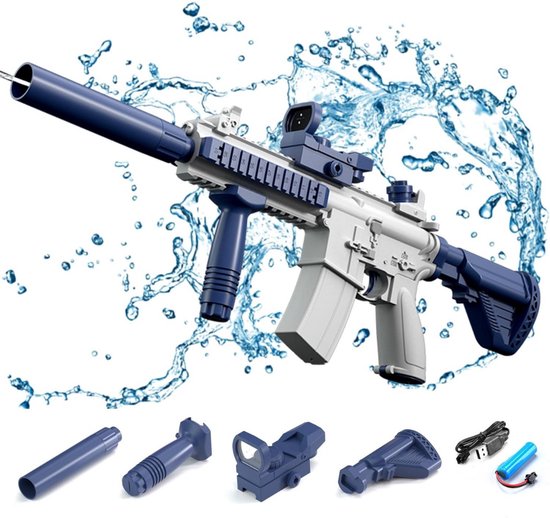 Waterpistool elektrisch - Automatisch waterpistool - Zomer speelgoed - Watergevecht - Super Soaker - Oplaadbaar waterpistool - Kinderplezier - Waterpret - Strand speelgoed - Tuinspeelgoed - Elektrisch speelgoed - Waterbattle - Outdoor fun - Vakanties