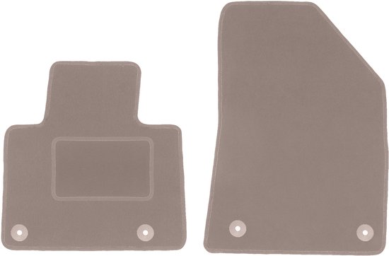 Tappetini Auto In Velluto Beige Per Citroen C5 II X7 (2008-2017) – Set Anteriore, Compatibili Con Ganci CP - 6