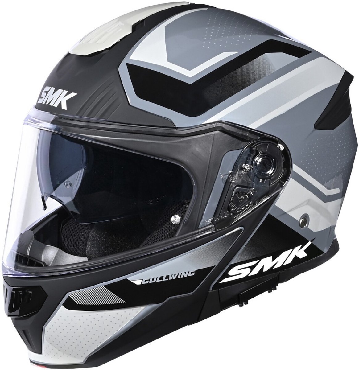 SMK Gullwing Supertour Zwart Grijs Systeemhelm - Maat XS - Helm