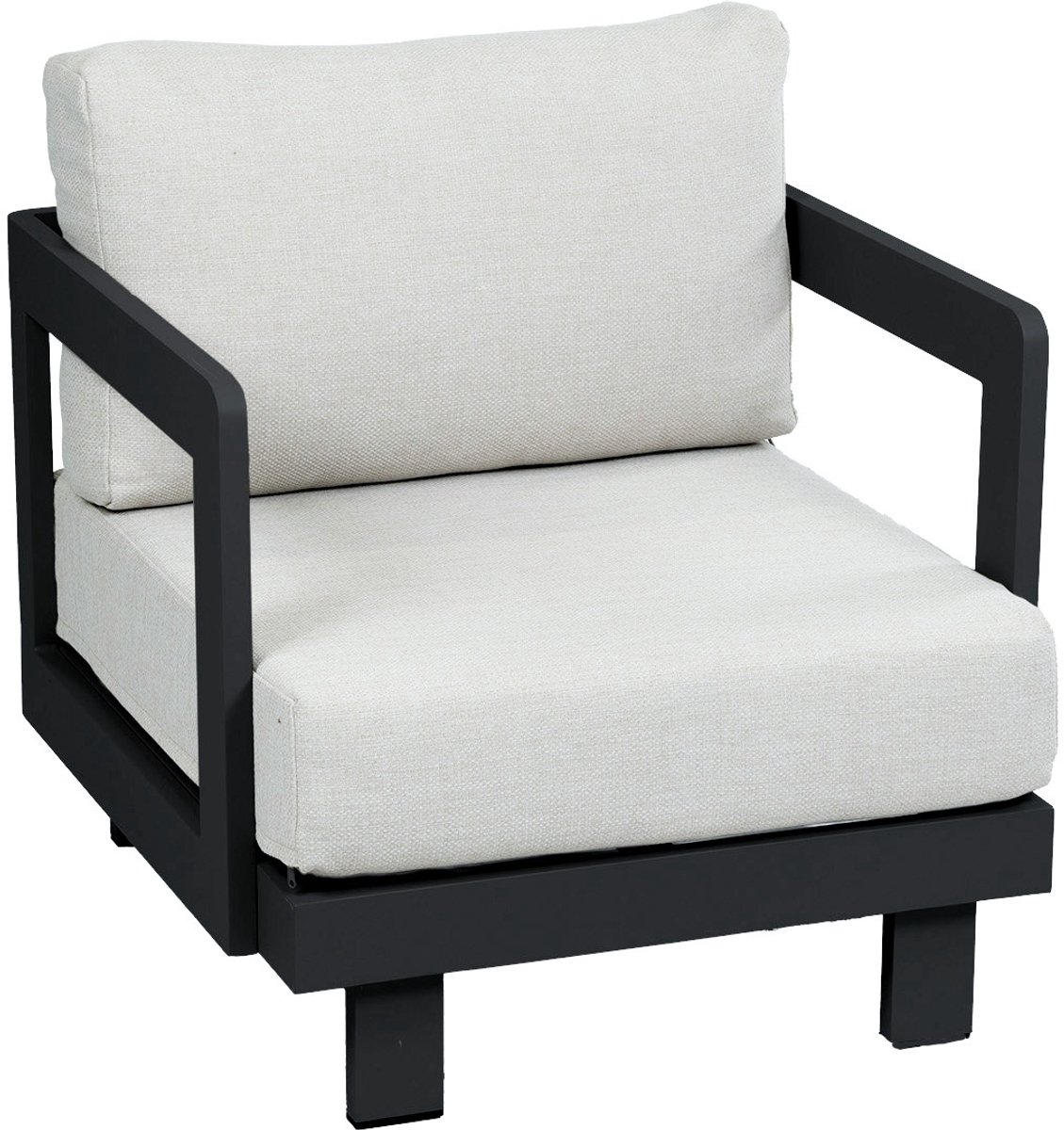 Loungestoel Tulum | Black & Beige