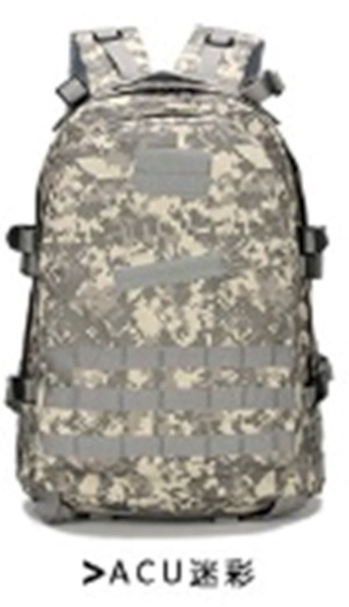 T24-F05 : ruime 48x34x20 cm Nylon Canvas rugtas, 600D, grijs ACU. Keuze uit 13 kleuren/prints