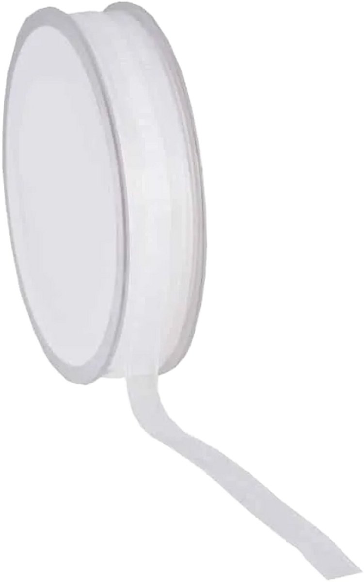 Wit Organza lint – 10 mm × 50 m – Organza