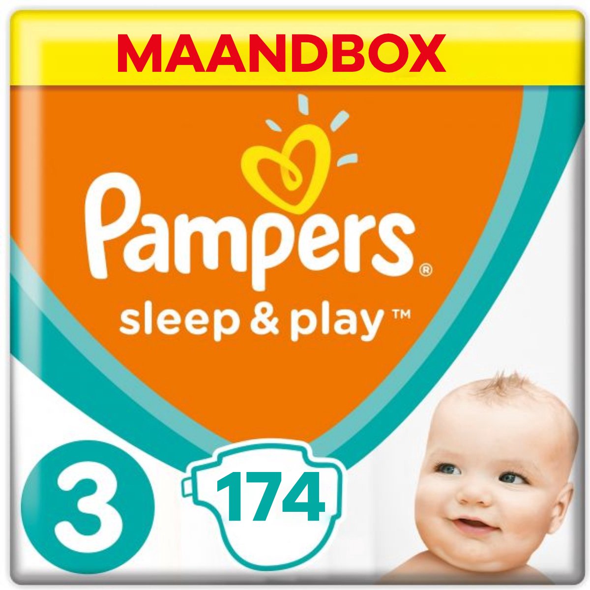 Goedkoopste Pampers - Baby Dry - Maat 3 - Maandbox - 174 stuks - 6/10KG