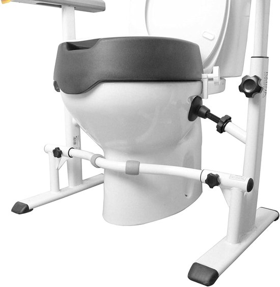 Toilet Riser With Safety Frame Toilet Riser + Toilet Frame with Arms voor Ouderen Raised Toilet Seat ...