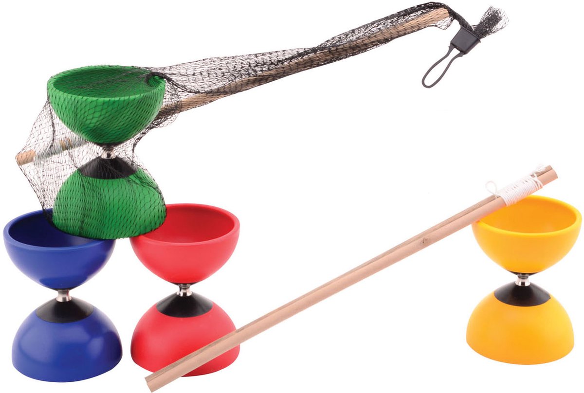 Outdoor Fun diabolo met houten stokjes