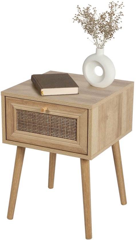 TABLE DE NUIT "BALI" AVEC 1 TIROIR 39X39XH55CM