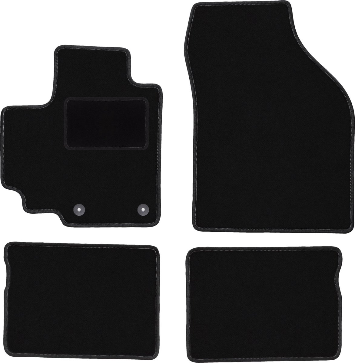 Zwarte veloursmatten voor: Suzuki Celerio hatchback (2014-)