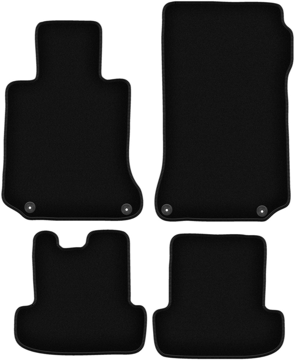 BASIC zwarte veloursmatten voor: Mercedes W207 Coupé E-Klasse (2009-)