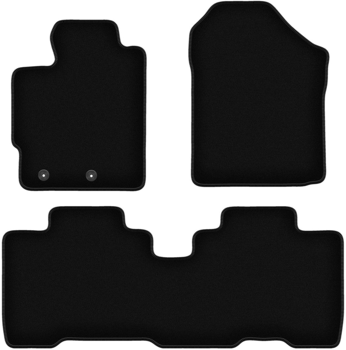 BASIC zwarte veloursmatten voor: Toyota Verso-S minivan (2010-2015)