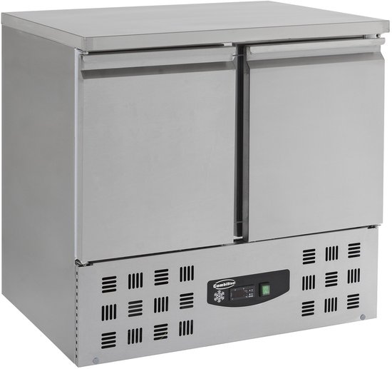 Combisteel Koelwerkbank - 257L - 2 Deuren 1/1 GN - +2°C/+8°C - Statisch + Ventilator - 0.34kW - 900x700x875mm