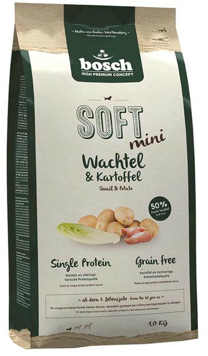 Bosch Bosch Soft Mini Hondenvoer - Kwartel en Aardappel - 1 kg