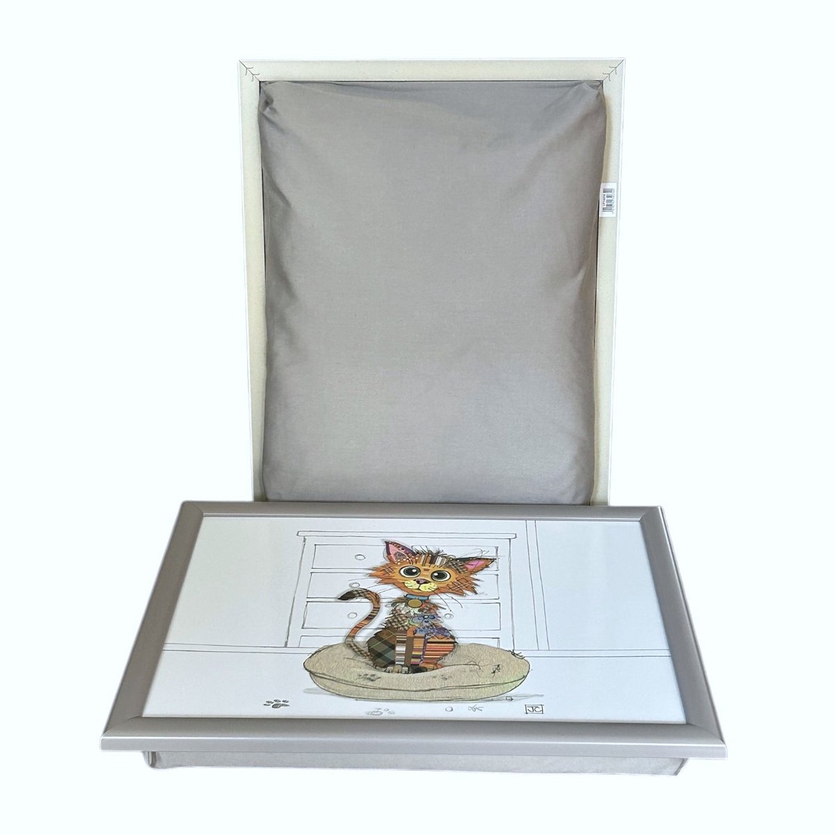 L&P - Laptray - Schootkussen - Schoottafel - Laptoptafel - Schootdienblad Patchwork Kat - 44x33x6 cm