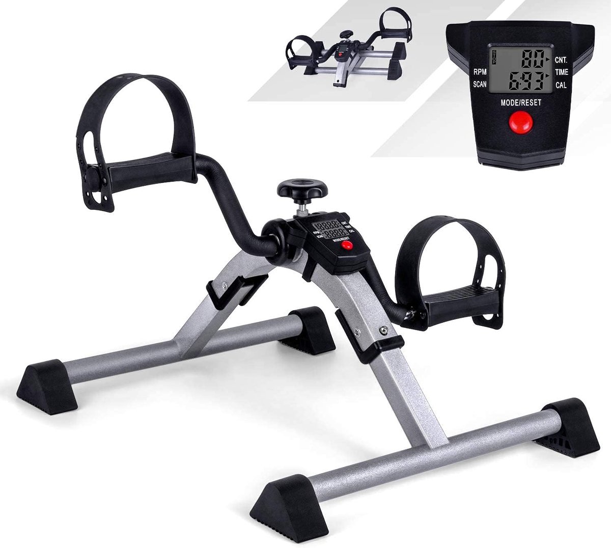Stoelfiets - Bureaufiets - Deskbike - Zwart en Zilver